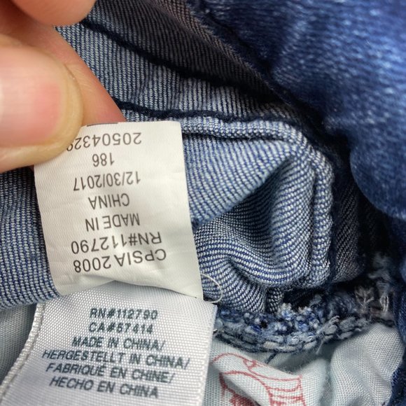 True Religion Jean Shorts Size 14 Boys Blue Denim Cut-Off Short Pants Casual - Picture 8 of 14